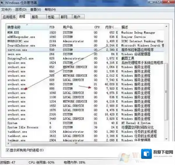 svchost.exe占用cpu高50%如何解决？