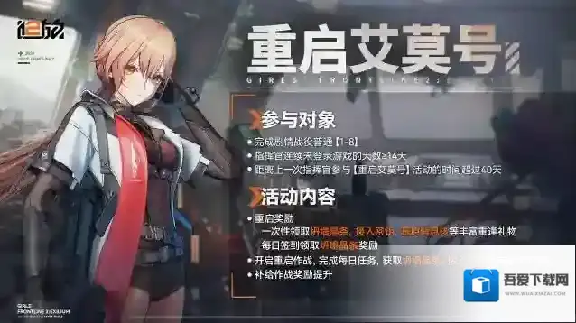 少女前线2追放【重启艾莫号】活动即将长期开放！