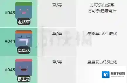 宝可梦探险寻宝走路草食谱 霸王花配方进化技能介绍