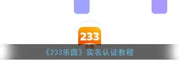 233乐园实名认证操作完整教程