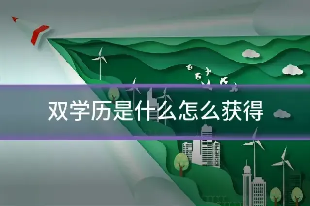 双学历是什么怎么获得
