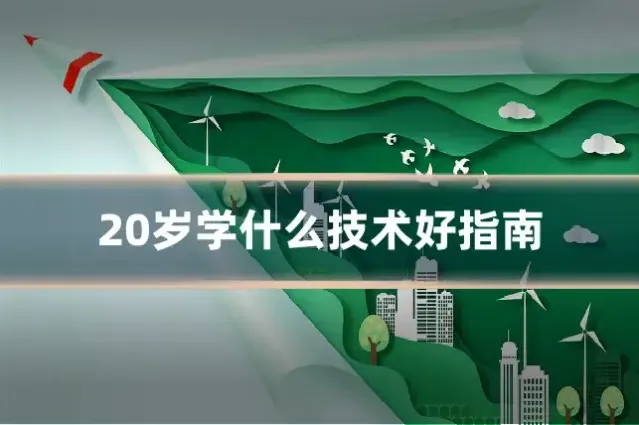 20岁学什么技术好指南