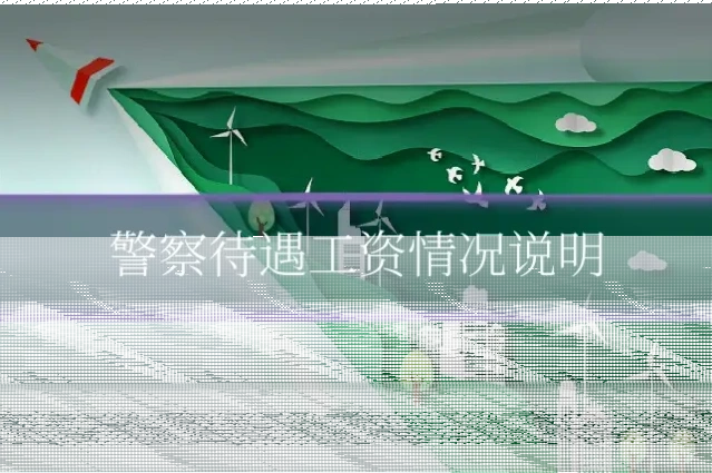 警察待遇工资情况说明