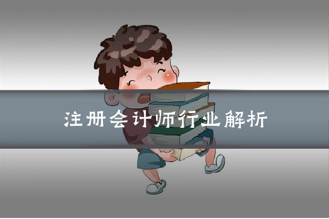 注册会计师行业解析