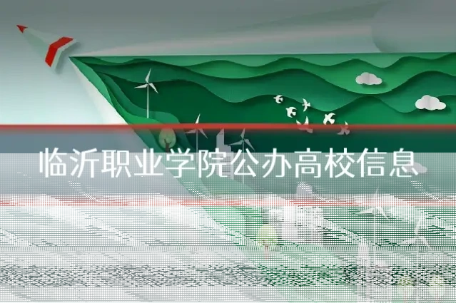 临沂职业学院公办高校信息