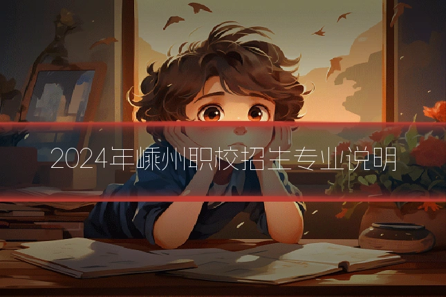 2024年嵊州职校招生专业说明