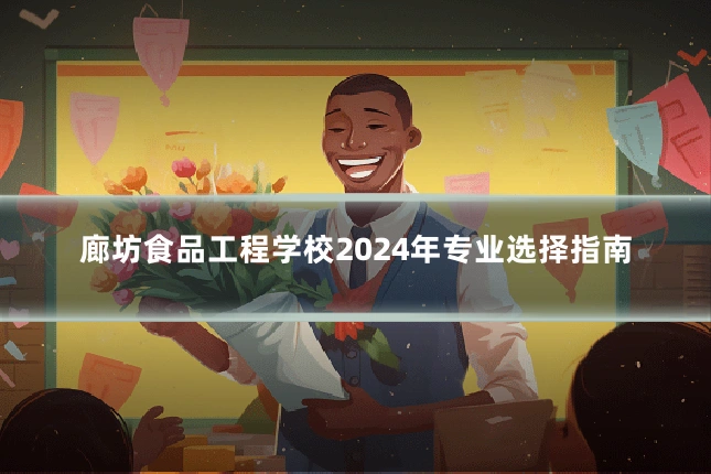 廊坊食品工程学校2024年专业选择指南