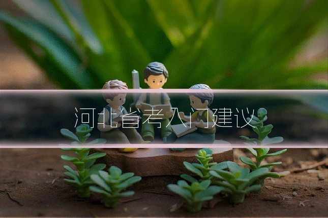 河北省考入门建议