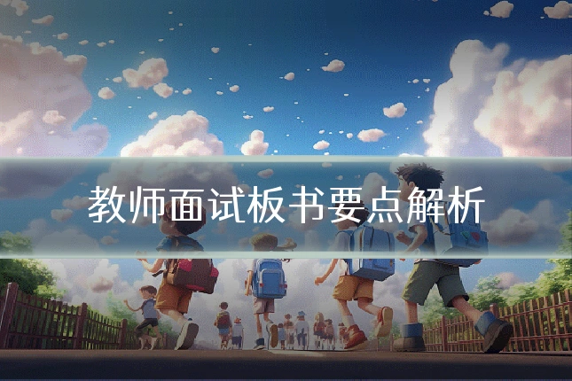 教师面试板书要点解析