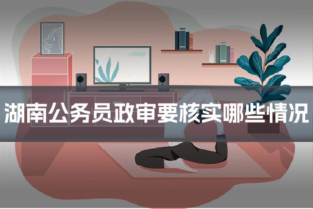 湖南公务员政审要核实哪些情况