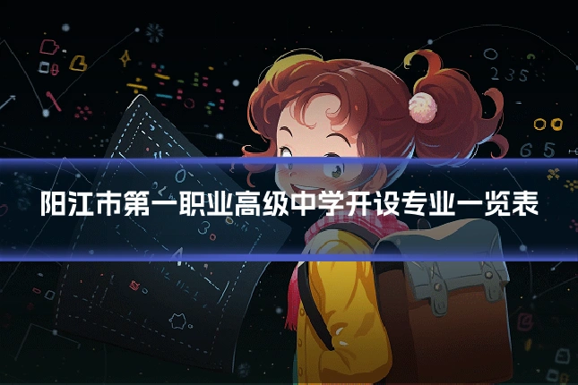 阳江市第一职业高级中学开设专业一览表