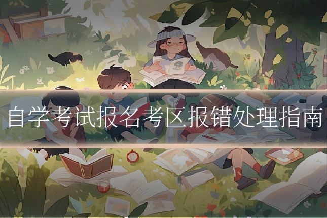 自学考试报名考区报错处理指南