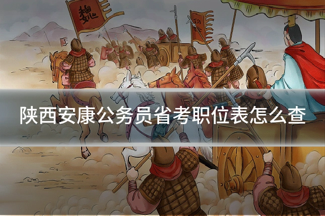 陕西安康公务员省考职位表怎么查