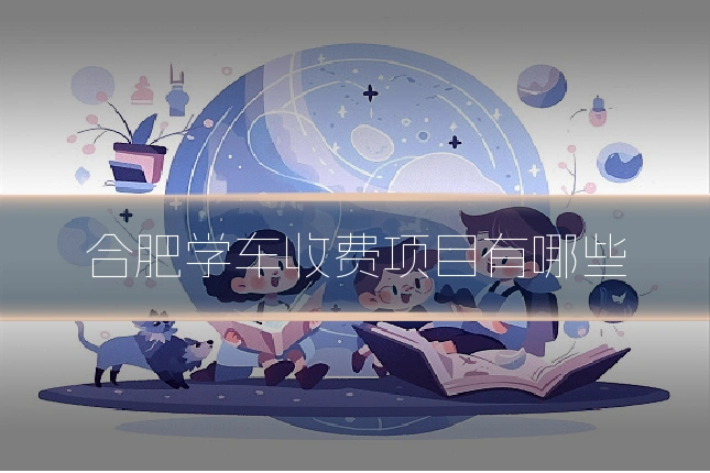 合肥学车收费项目有哪些
