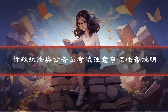 行政执法类公务员考试注意事项逐条说明