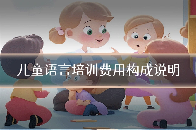 儿童语言培训费用构成说明