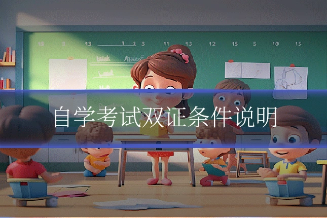 自学考试双证条件说明