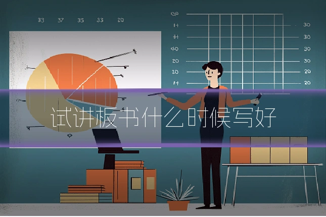 试讲板书什么时候写好
