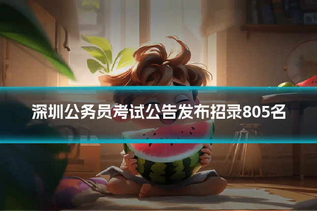 深圳公务员考试公告发布招录805名