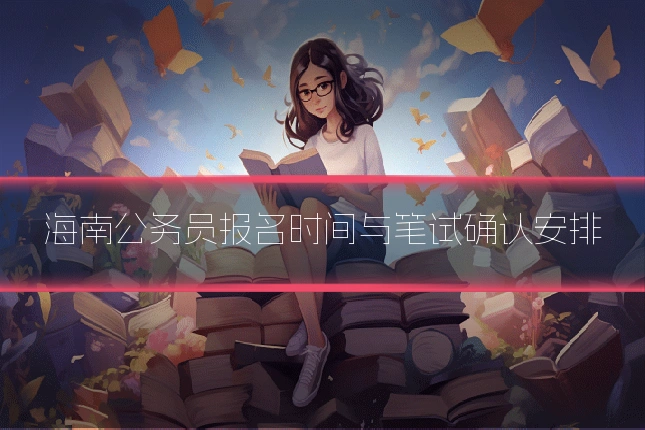 海南公务员报名时间与笔试确认安排