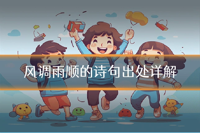 风调雨顺的诗句出处详解