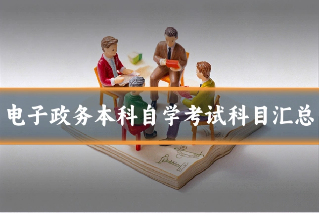 电子政务本科自学考试科目汇总