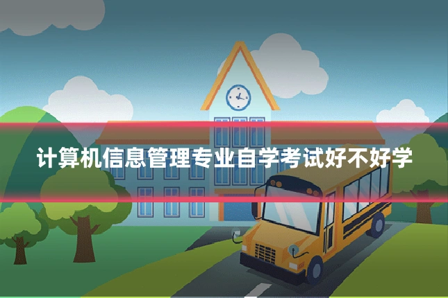 计算机信息管理专业自学考试好不好学