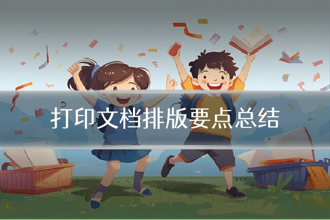 打印文档排版要点总结