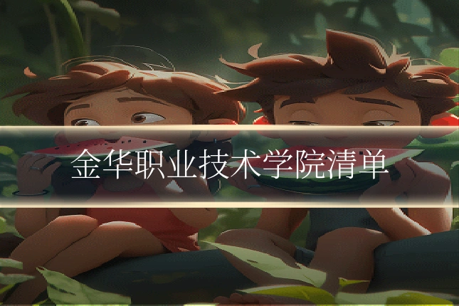 金华职业技术学院清单