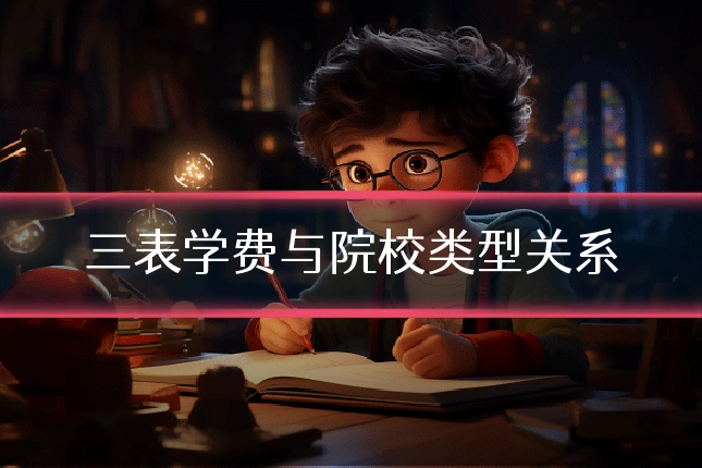 三表学费与院校类型关系