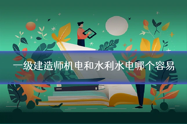一级建造师机电和水利水电哪个容易
