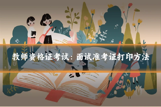 教师资格证考试：面试准考证打印方法