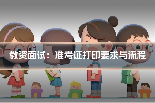 教资面试：准考证打印要求与流程