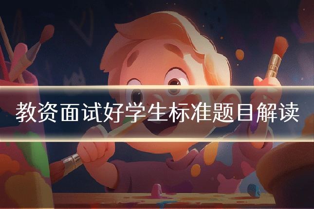教资面试好学生标准题目解读