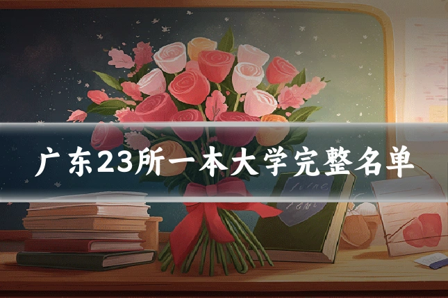 广东23所一本大学完整名单