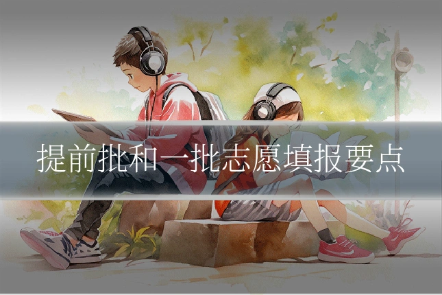 提前批和一批志愿填报要点