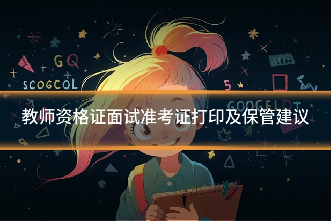 教师资格证面试准考证打印及保管建议