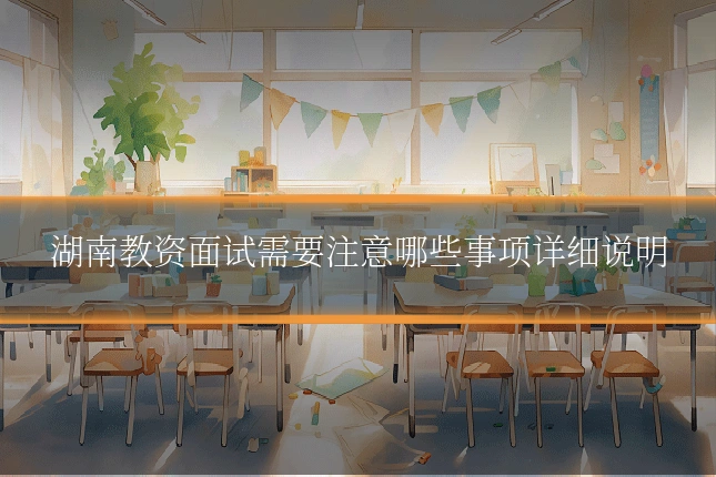 湖南教资面试需要注意哪些事项详细说明