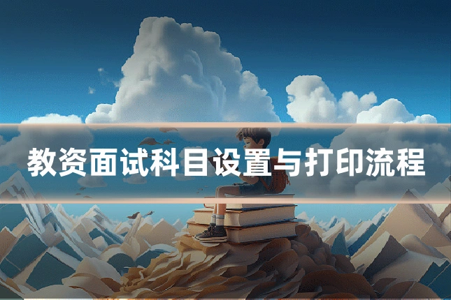 教资面试科目设置与打印流程
