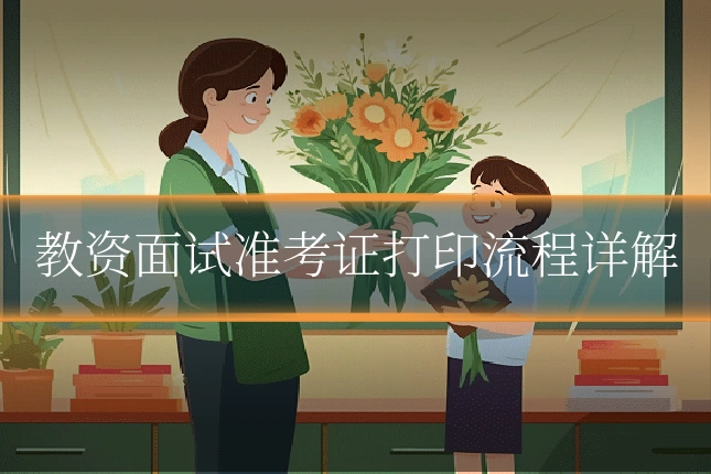 教资面试准考证打印流程详解