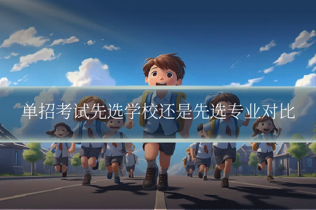 单招考试先选学校还是先选专业对比