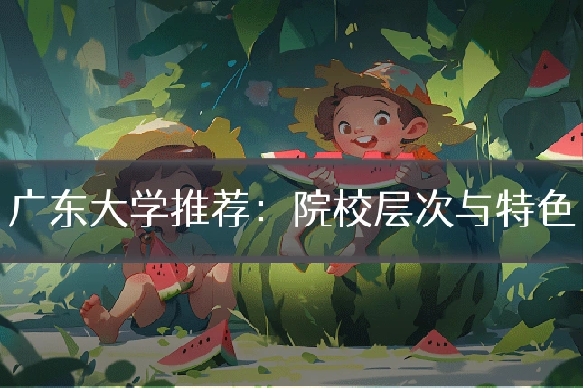 广东大学推荐：院校层次与特色