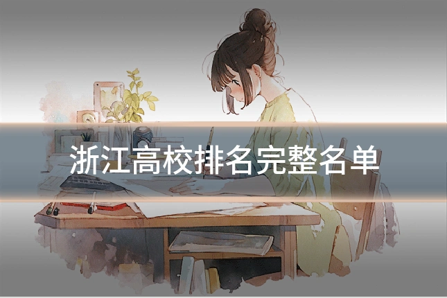 浙江高校排名完整名单