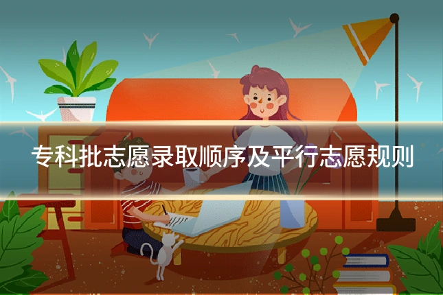 专科批志愿录取顺序及平行志愿规则