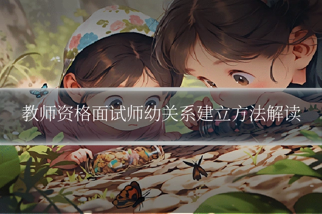 教师资格面试师幼关系建立方法解读