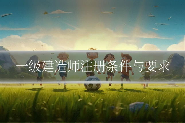 一级建造师注册条件与要求