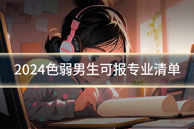 2024色弱男生可报专业清单