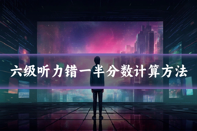 六级听力错一半分数计算方法