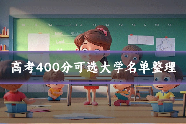 高考400分可选大学名单整理