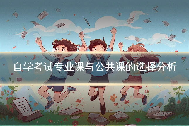自学考试专业课与公共课的选择分析